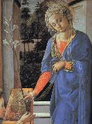 Fra Filippo Lippi Details of The Annunciation oil painting artist
